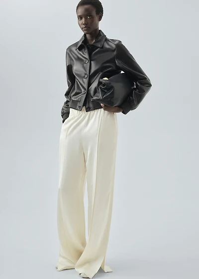 100% leather bomber jacket