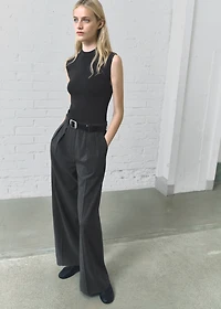 Pinstripe jumpsuit combination
