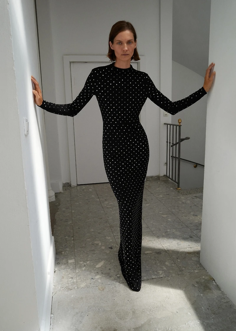 Crystal open-back dress