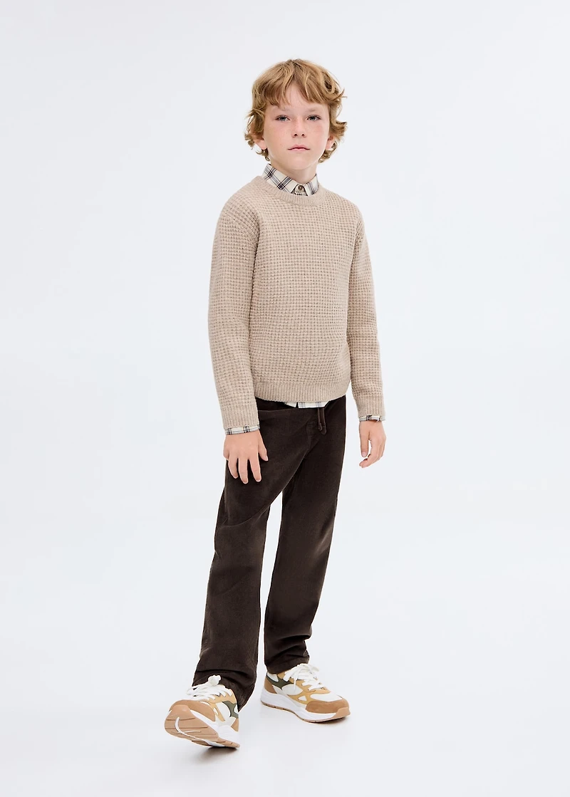 Straight-leg corduroy pants