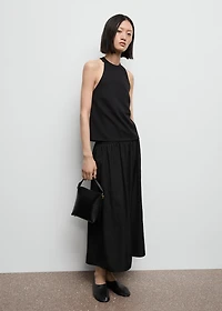 Halter top with low-cut back