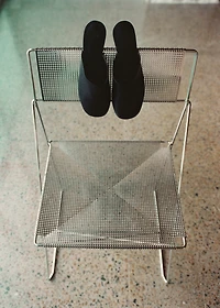 Leather mule slippers