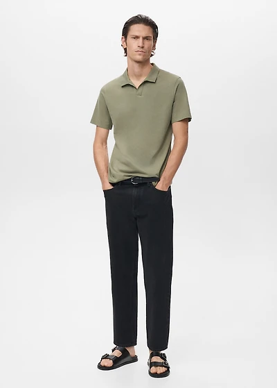 Cotton piqué polo shirt