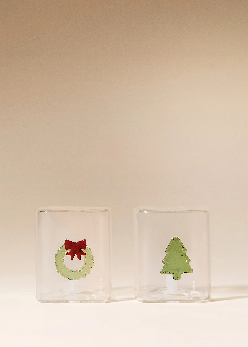 Borosilicate crown and tree salt and pepper mills