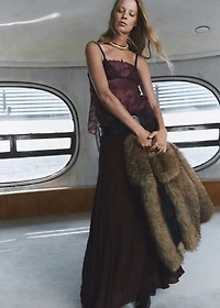 Embroidered sheer top