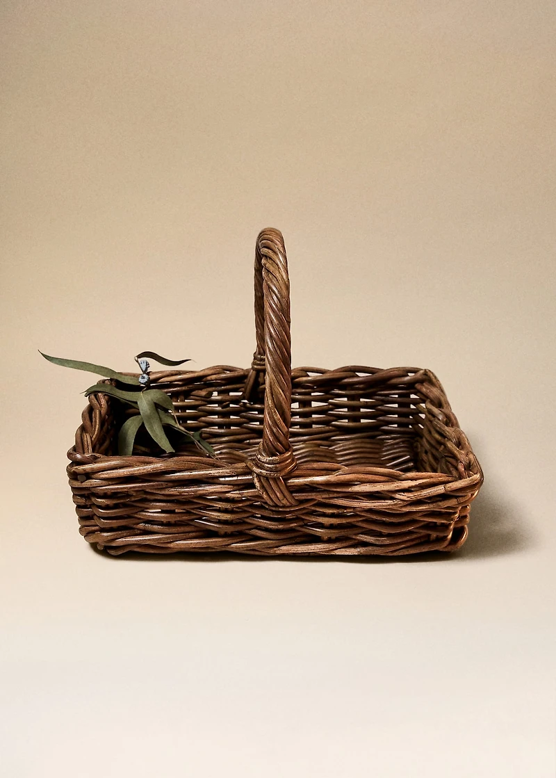 Rattan firewood basket