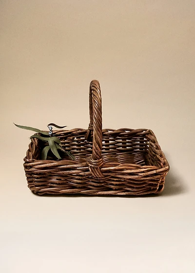Rattan firewood basket