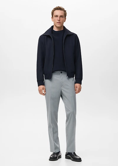 Striped slim-fit trousers