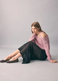 Studded ballet flats