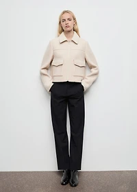 Wool jacket with pockets