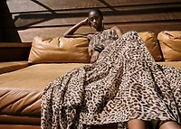 Leopard-print maxi-dress