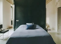 Reversible percale cotton striped duvet cover for 180/200 cm bed