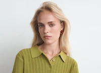 Combined flower earrings