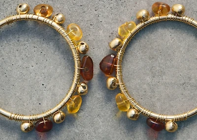 Combination bead earrings