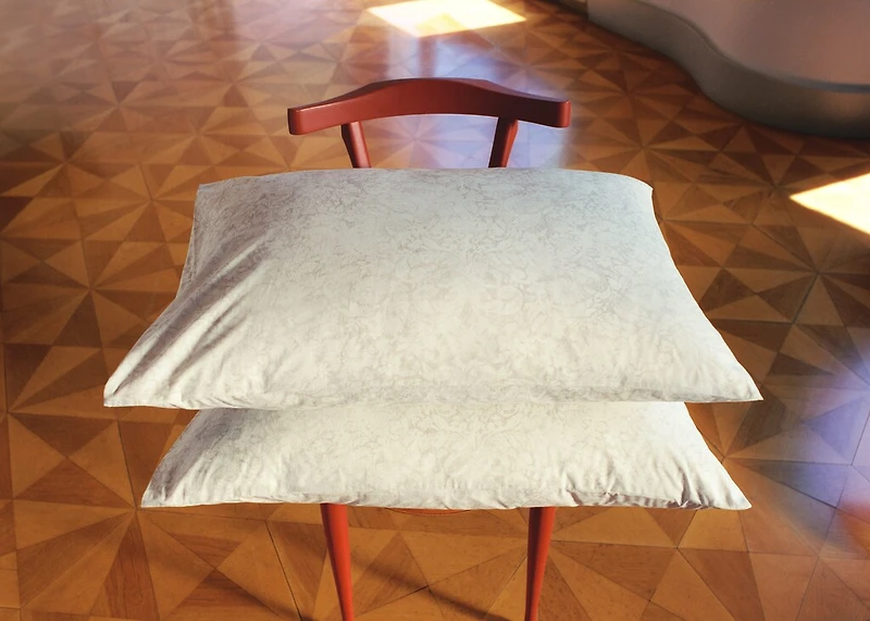 Two cotton percale pillowcases with blurred floral print 50x75 cm