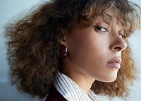 Combined round earrings