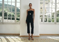 Strapless knitted top