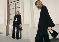 Straight mid-rise suit pants