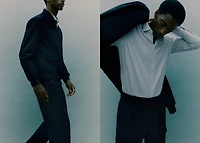 Regular-fit non-iron cotton striped shirt