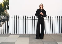 Wide-leg devoré jeans