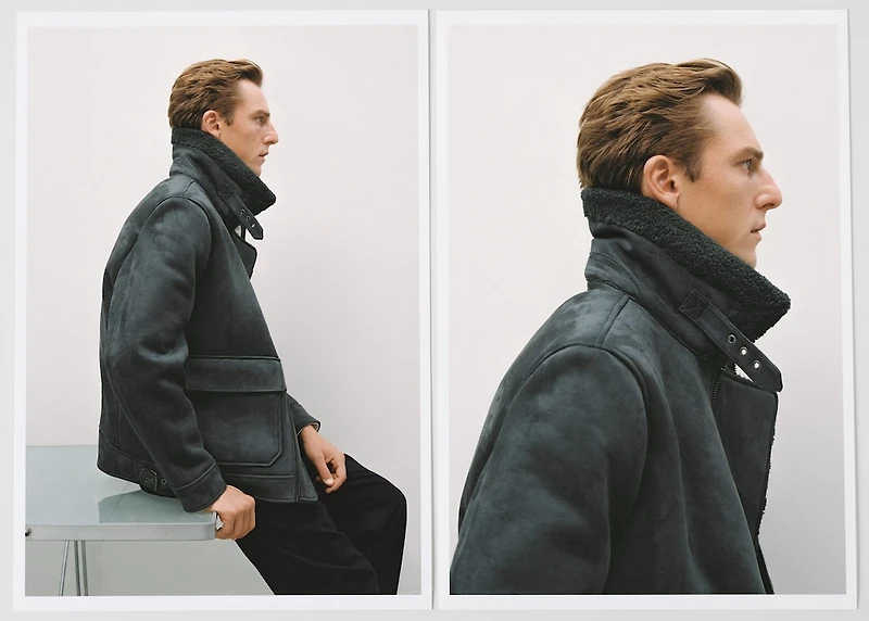 Double face jacket with fleece lining