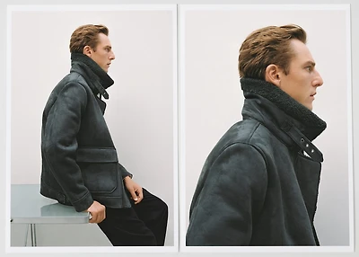 Double face jacket with fleece lining