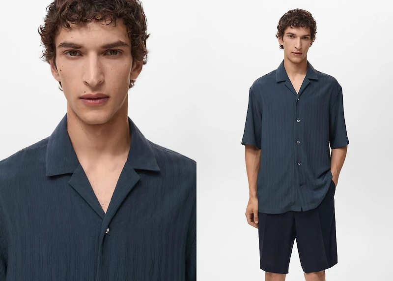 Striped embroidered shirt