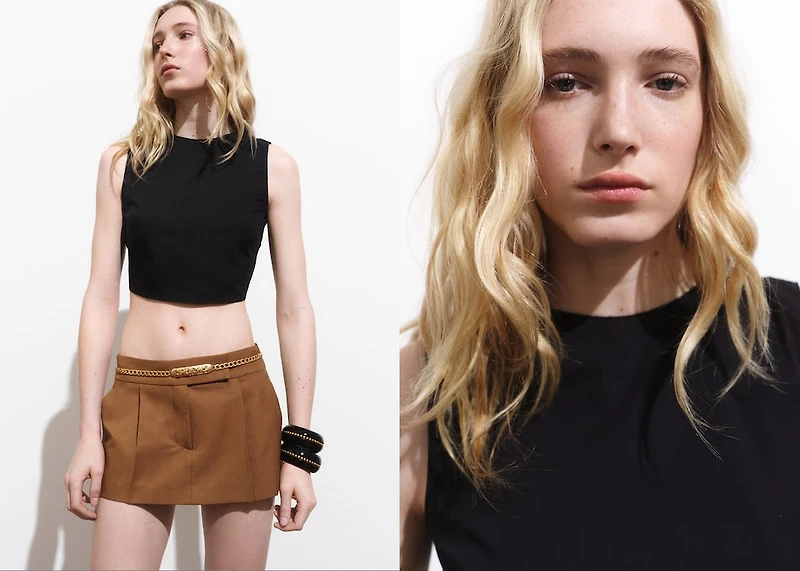 Crop top with bow on the back