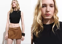 Crop top with bow on the back