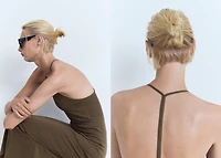 Midi-dress with back neckline