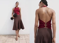 Knitted top with hoop detail