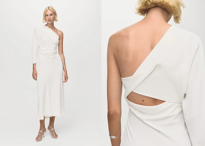 Asymmetrical dress with cut-out