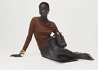 Draped fitted t-shirt