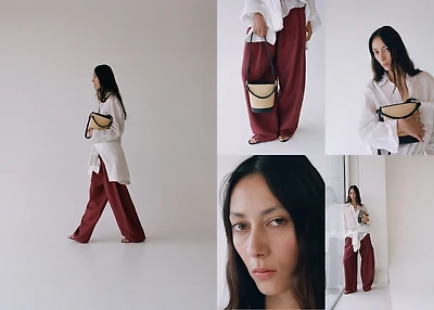 Small raffia bucket bag