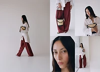 Small raffia bucket bag