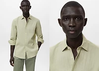 Regular-fit stripe-textured shirt