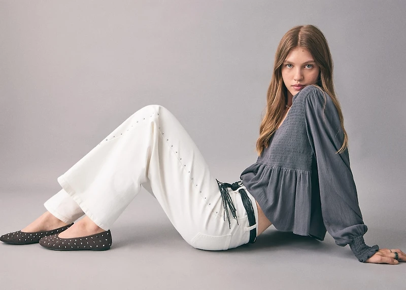 Ruched flowing blouse