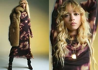 Tie-dye ruched dress