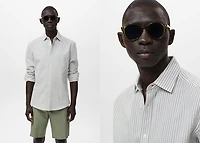 Regular-fit stripe-textured shirt