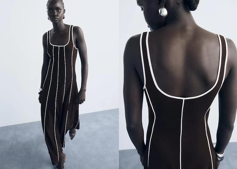 Striped cotton dress