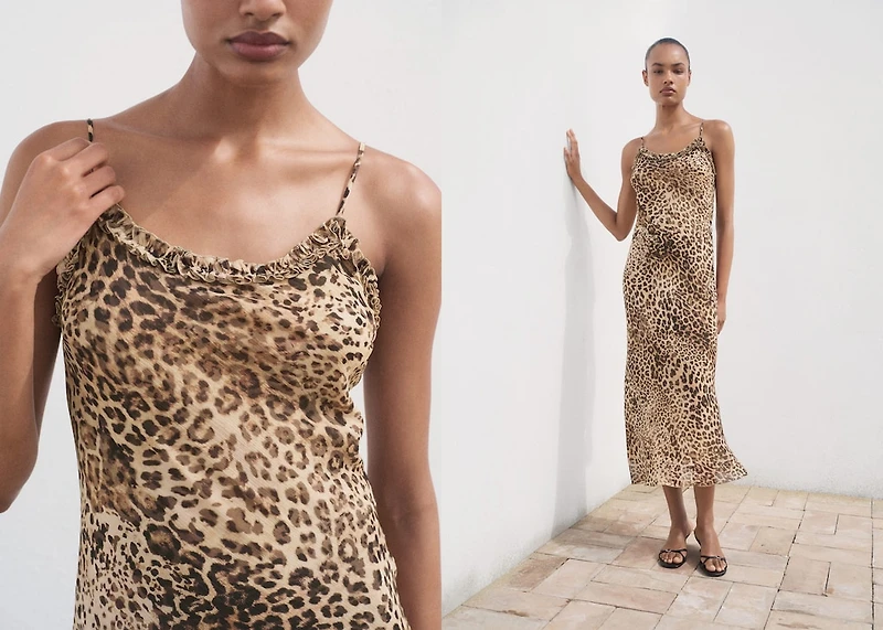 Leopard midi dress