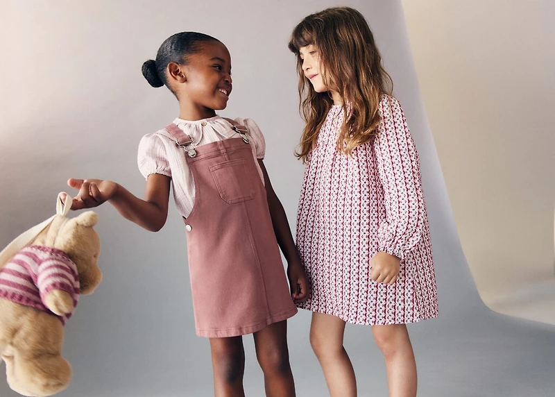 Pocket denim pinafore dress