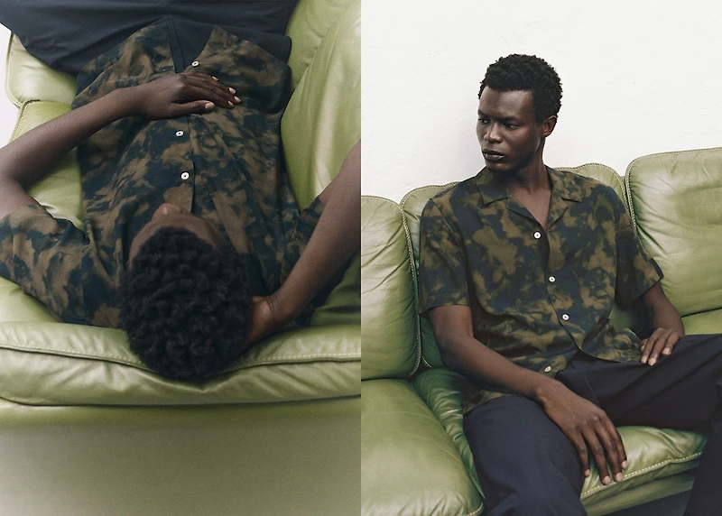 Printed fluid regular-fit shirt