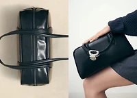 Bowling bag with faux-leather finish