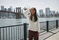 Ruffled cotton blouse