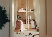 Yarn-dyed gingham-check children's duvet cover for 135/140 cm bed