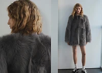 Reversible fur coat