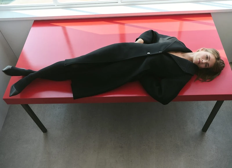 Structured wool coat