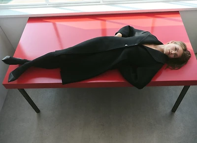 Structured wool coat