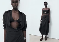 Embroidered cotton skirt